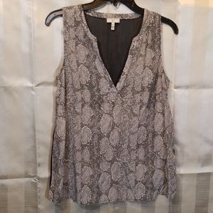 Joie silk sheet dressy snake print tank top blouse